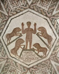 Daniele nella fossa dei leoni, da Bordj El Loudi, Romano, V secolo